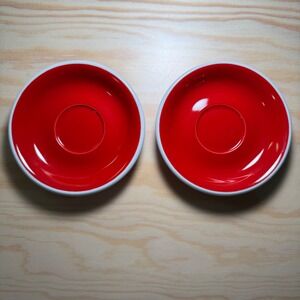 Saucers Espresso Loveramics Porcelain Red Set of 2 Microwave Dishwasher Safe